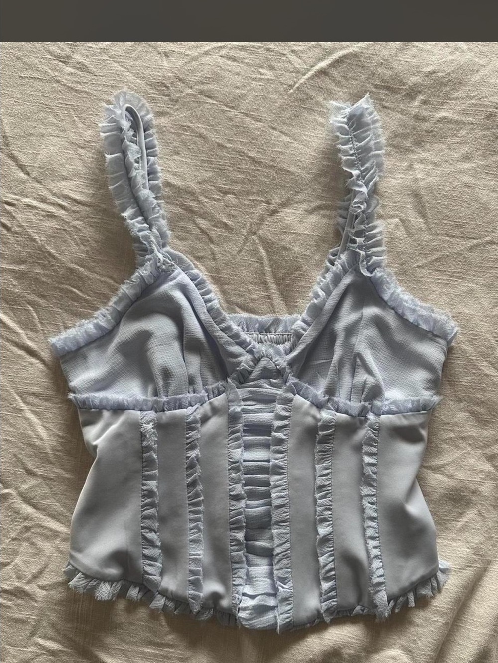 urban outfitters baby blue corset top